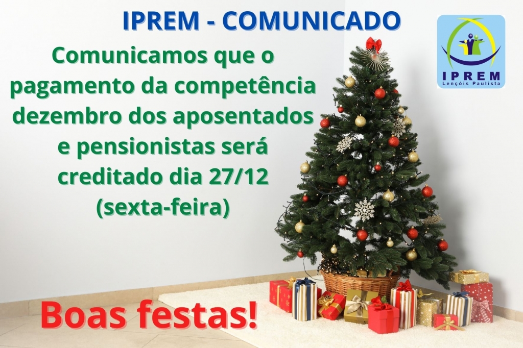 Notícia: Antecipação do pagamento da competência dezembro/2024
